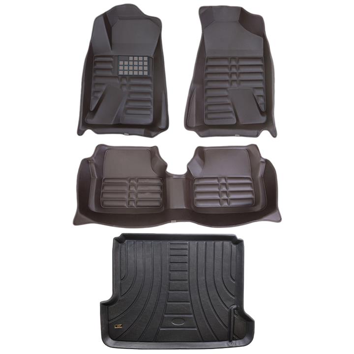 کفپوش پنج بعدی خودرو مدل MHA مناسب برای سمند سورن به همراه کفپوش صندوق خودرو